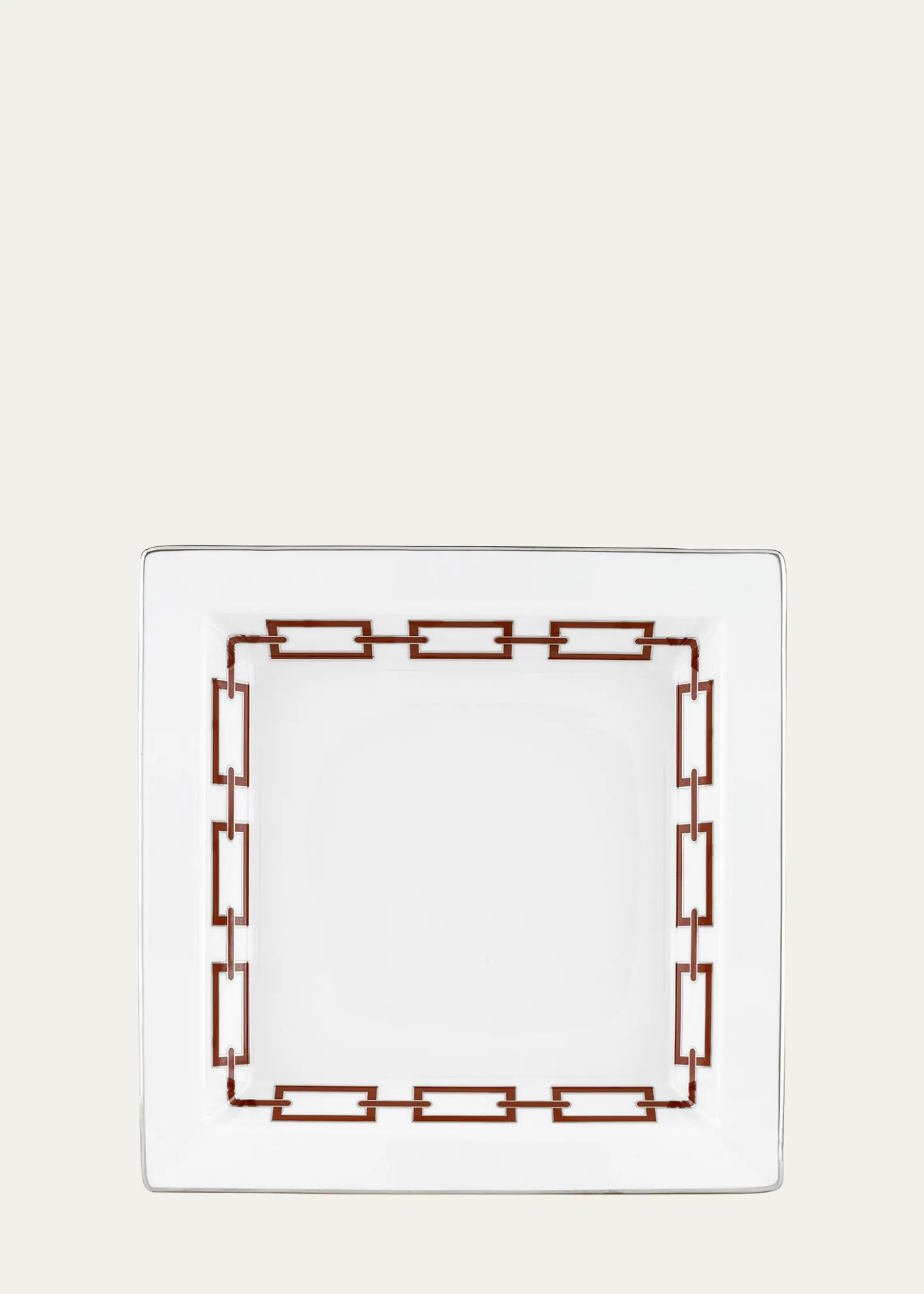GINORI 1735Catene Scarlatto Large Square Change Tray