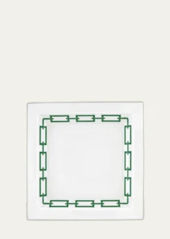 GINORI 1735Catene Smeraldo Large Square Change Tray
