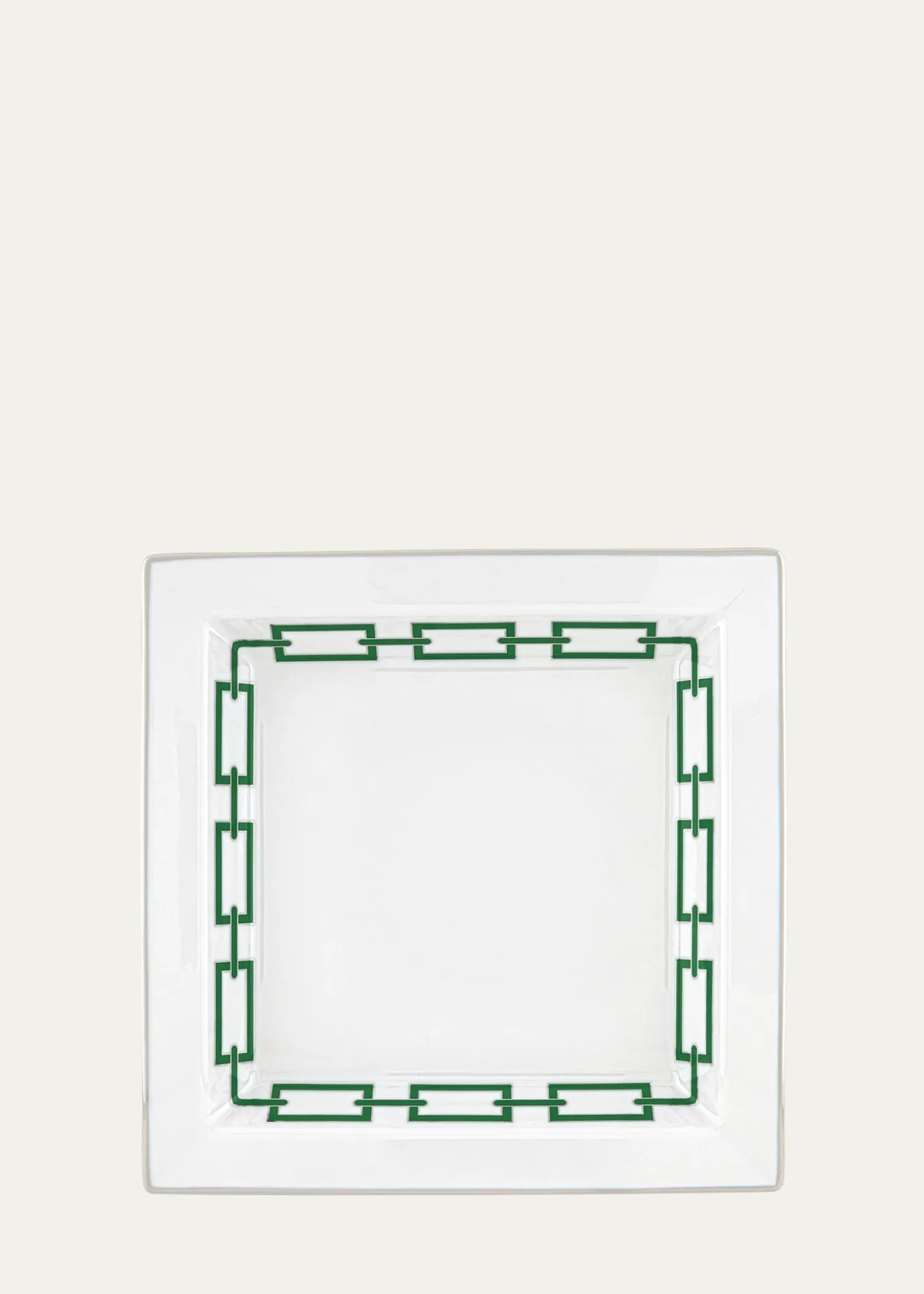 GINORI 1735Catene Smeraldo Large Square Change Tray