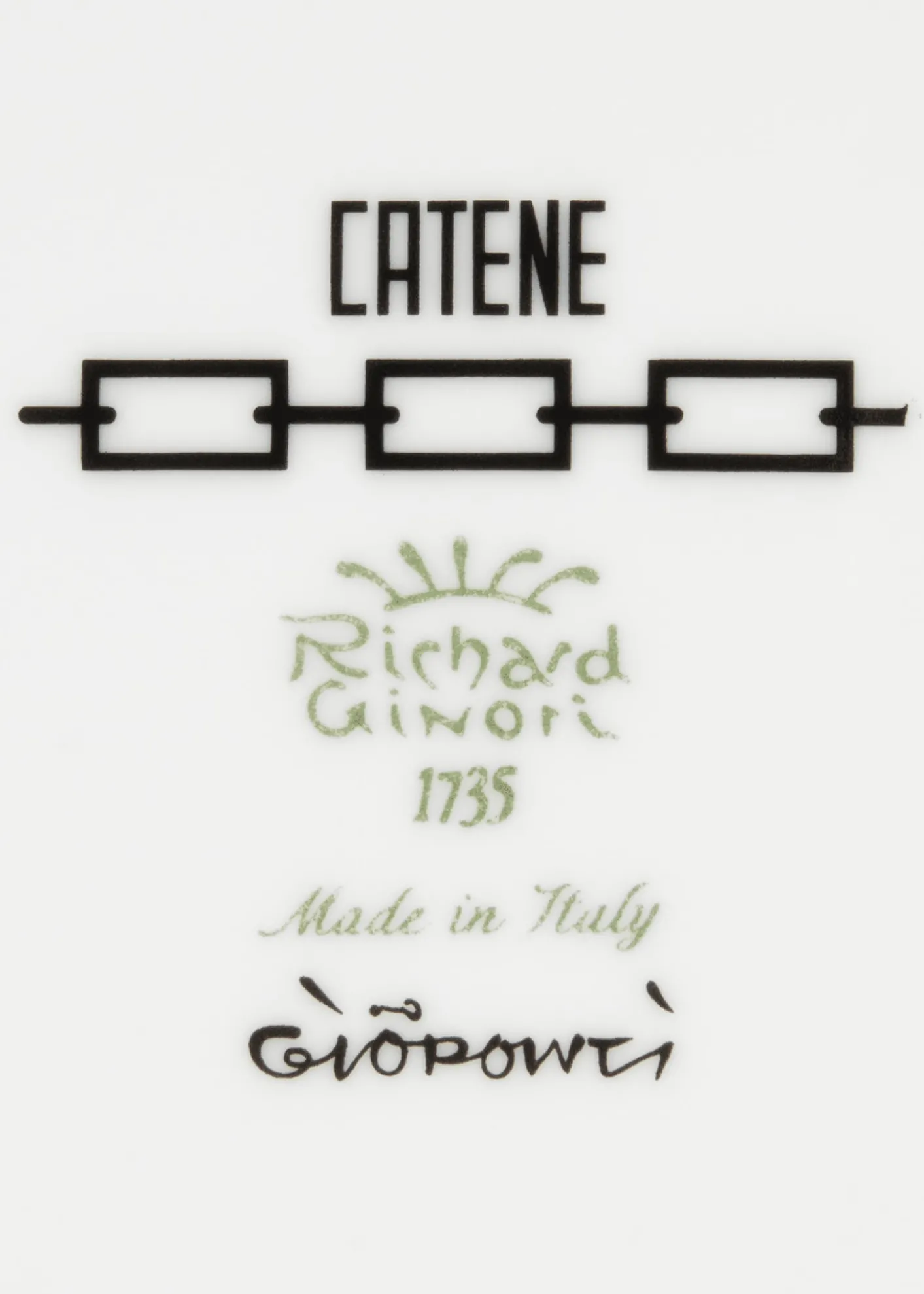 GINORI 1735Catene Tray, Nero