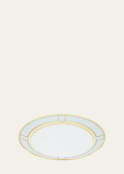 GINORI 1735Diva Colonna Flat Plate, Celeste