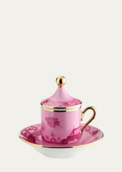 GINORI 1735Empire-Style Coffee Cups & Saucers, Set of 2 - Pink