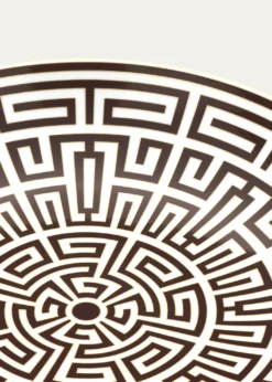 GINORI 1735Labirinto Ebano Charger Plate, Venezia Shape
