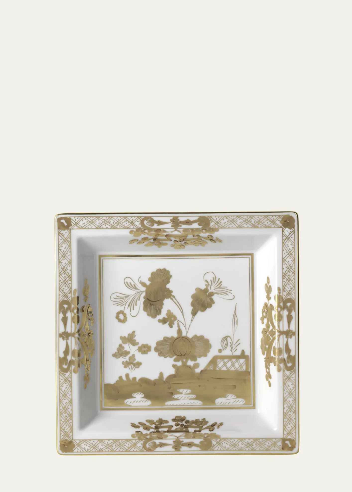 GINORI 1735Oriente Italiano Aurum Square Plate