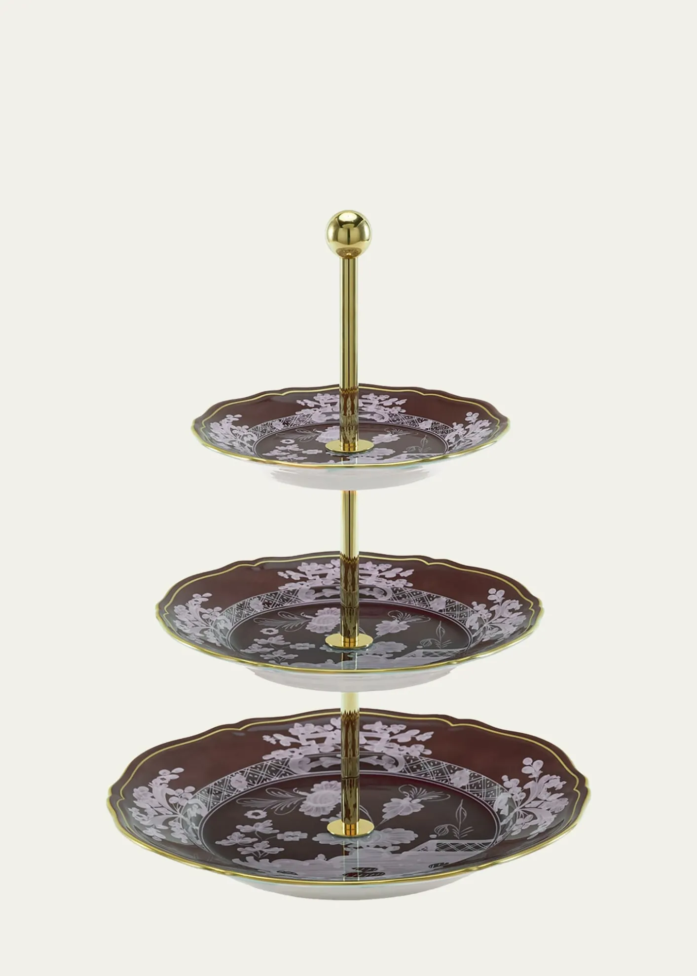 GINORI 1735Oriente Italiano Castagna 3-Tier Stand