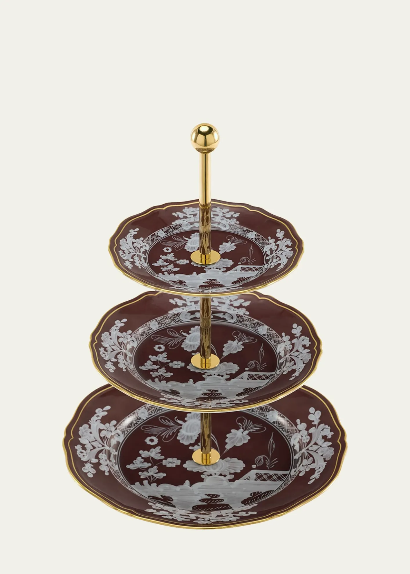 GINORI 1735Oriente Italiano Castagna 3-Tier Stand