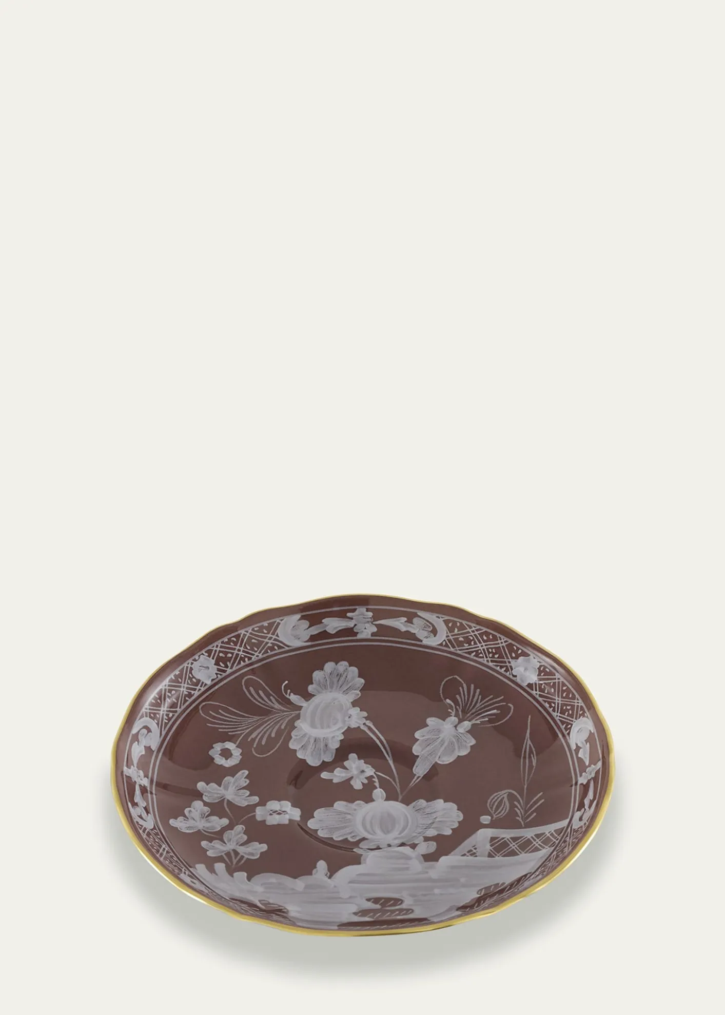 GINORI 1735Oriente Italiano Coffee Saucer, Castagna