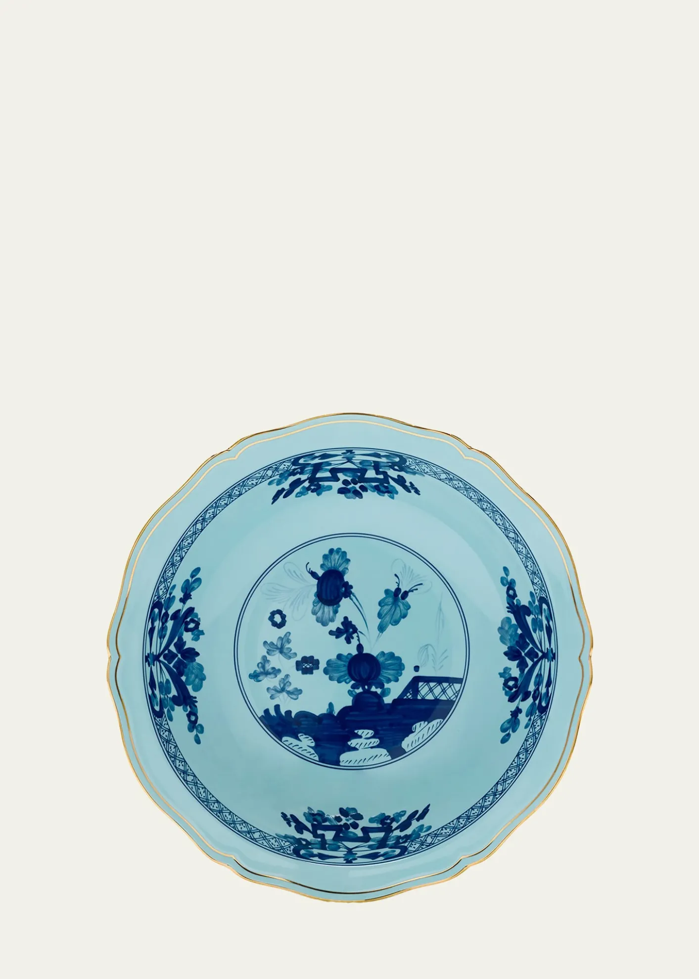 GINORI 1735Oriente Italiano Iris Deep Round Serving Bowl