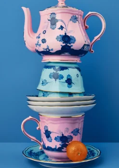 GINORI 1735Oriente Italiano Iris Gold Teacup