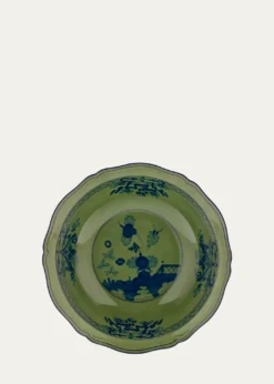 GINORI 1735Oriente Italiano Malachite Deep Round Serving Bowl