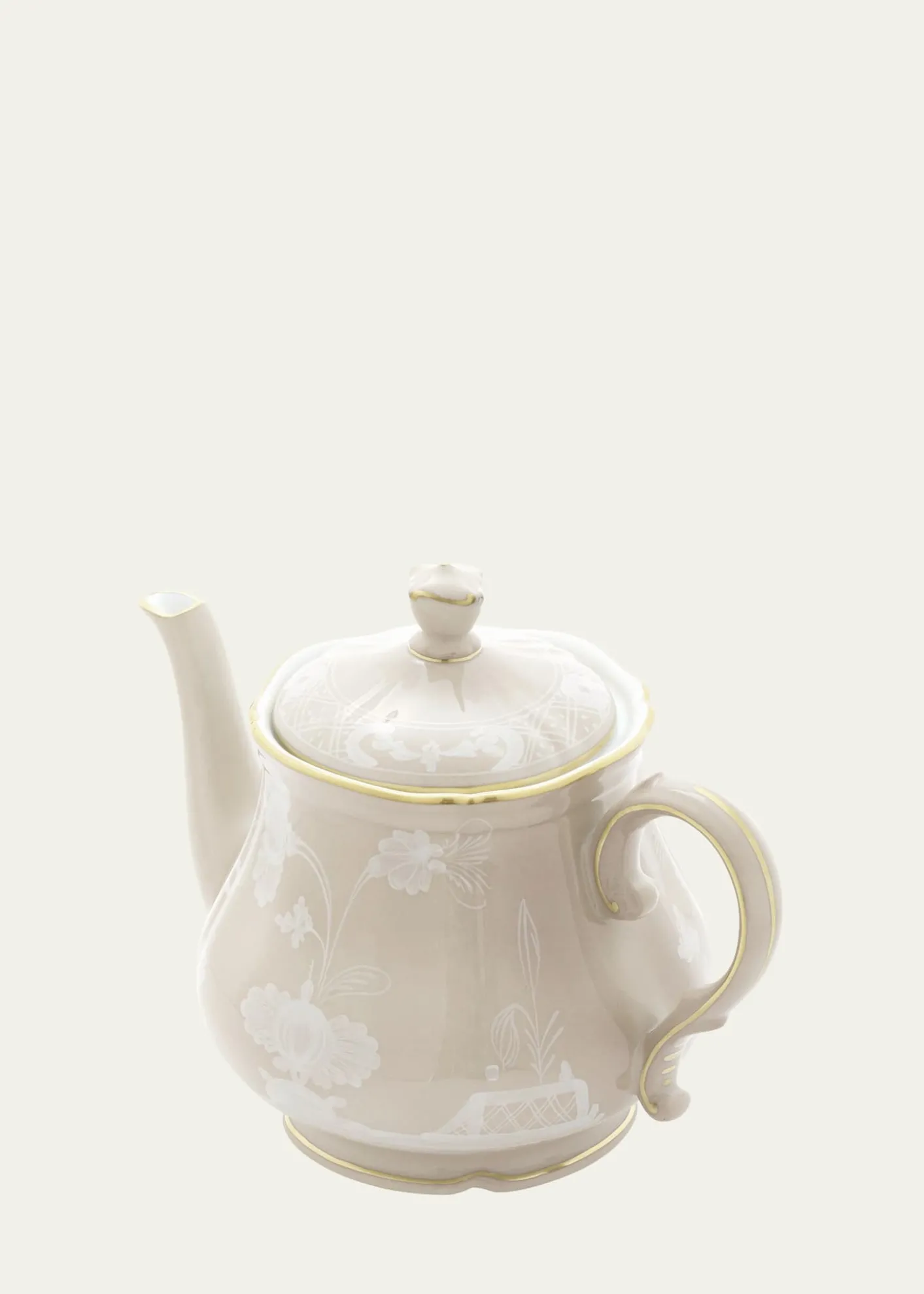 GINORI 1735Oriente Italiano Meringa Teapot for 6, 24 oz.