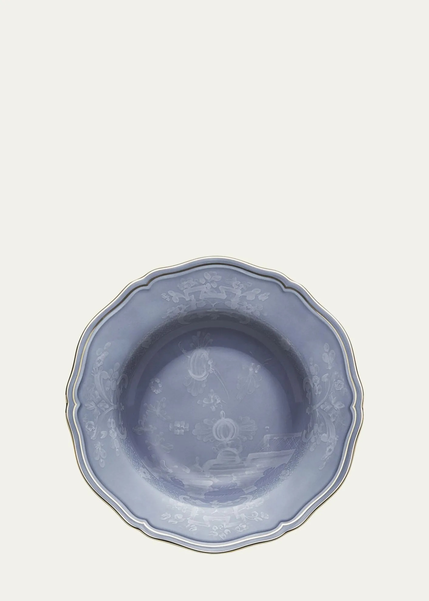 GINORI 1735Oriente Italiano Rim Soup Plate, Pervinca