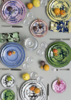 GINORI 1735Oriente Italiano Rim Soup Plate, Pervinca