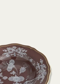 GINORI 1735Oriente Italiano Soup Plate, Castagna
