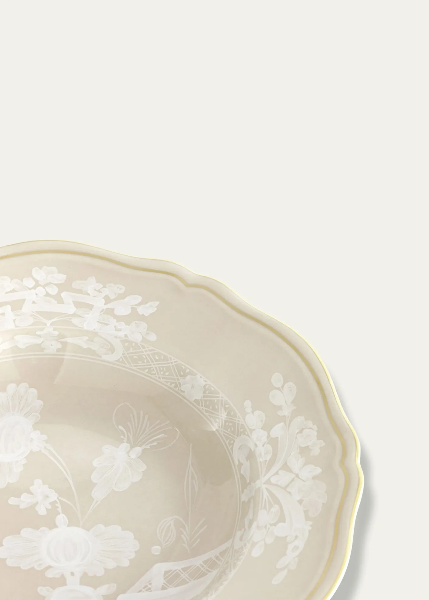 GINORI 1735Oriente Italiano Soup Plate, Meringa
