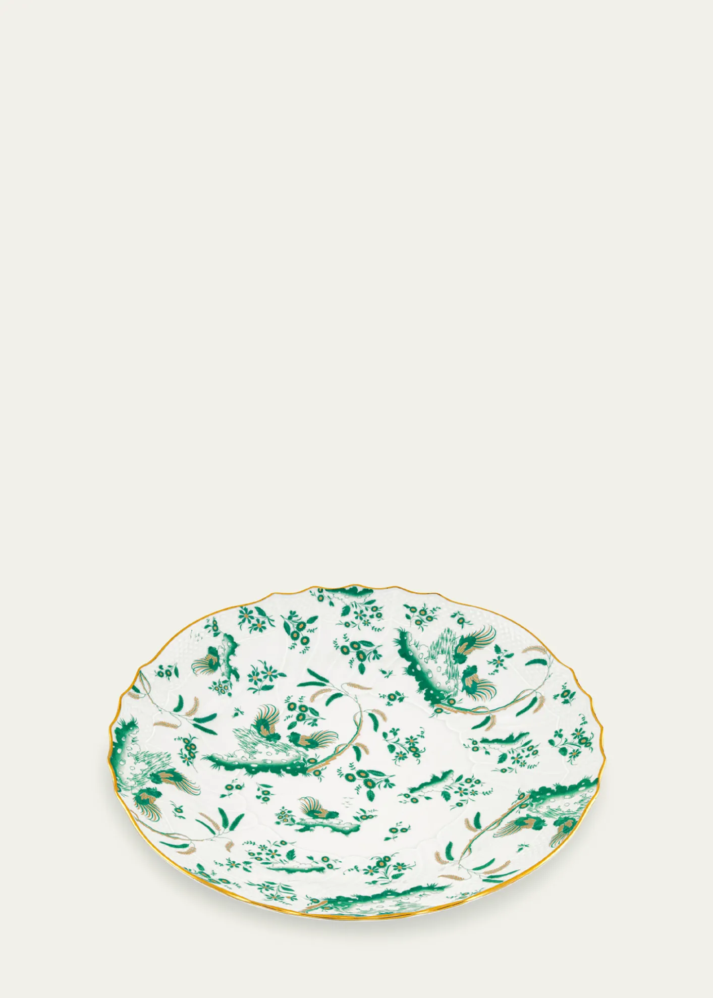 GINORI 1735Oro di Doccia Large Round Platter, Giada