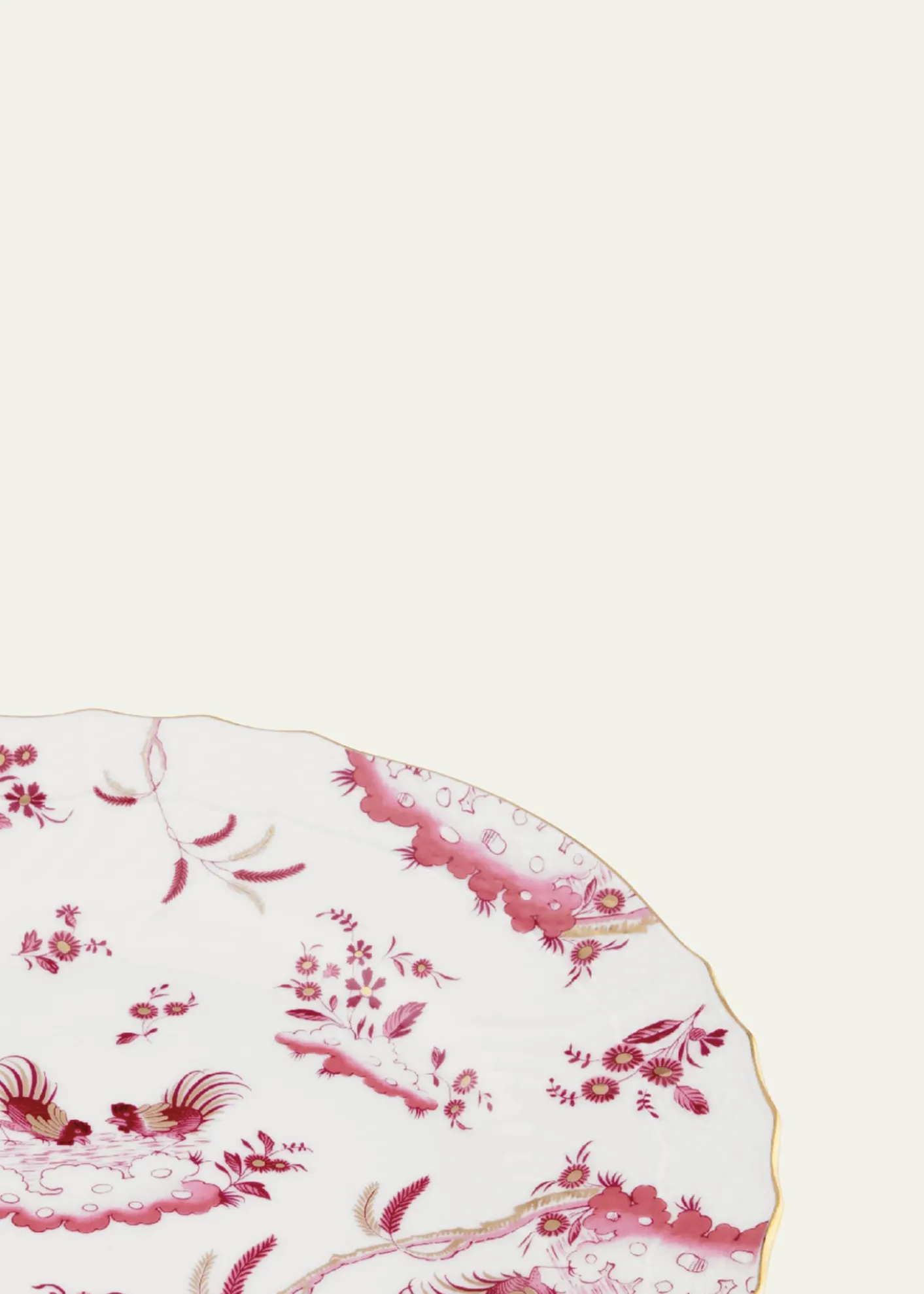 GINORI 1735Oro di Doccia Magenta Dinner Plate