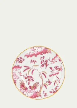 GINORI 1735Oro di Doccia Magenta Flat Bread Plate