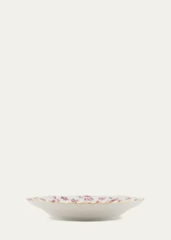 GINORI 1735Oro Di Doccia Magenta Round Flat Plate