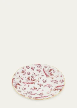 GINORI 1735Oro Di Doccia Magenta Round Flat Plate