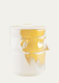 GINORI 1735The Companion Candleholder, White/Gold - LCDC Collection
