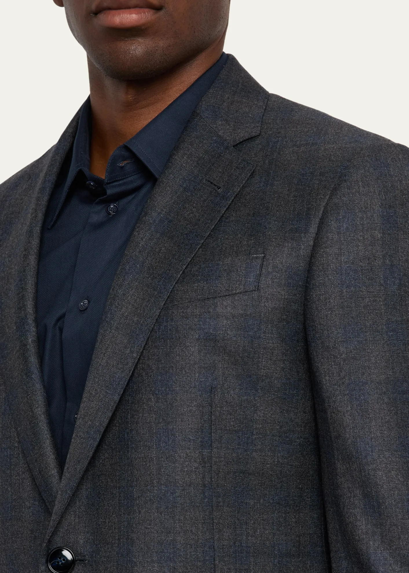 Giorgio ArmaniMen's Blurred Plaid G Line Two-Piece Suit