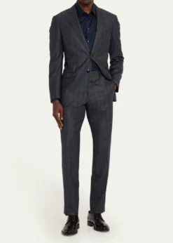 Giorgio ArmaniMen's Blurred Plaid G Line Two-Piece Suit