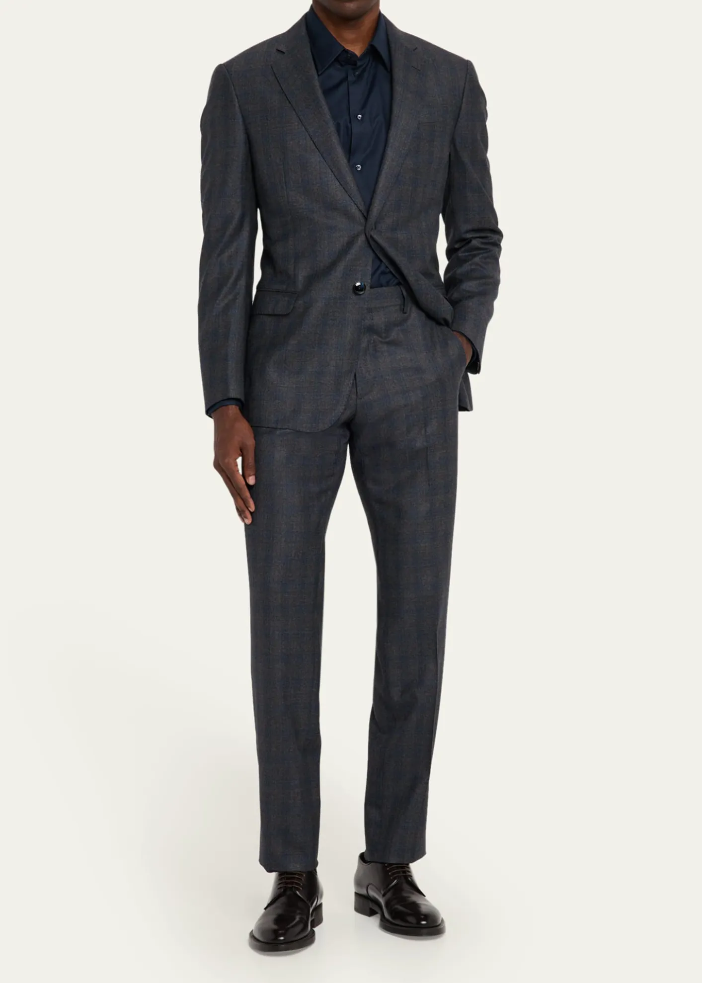 Giorgio ArmaniMen's Blurred Plaid G Line Two-Piece Suit