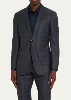 Giorgio ArmaniMen's Blurred Plaid G Line Two-Piece Suit