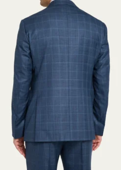 Giorgio ArmaniMen's Blurred Windowpane 240G Suit