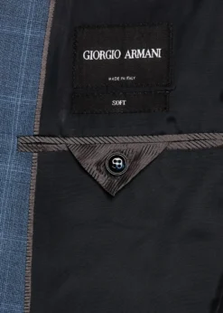 Giorgio ArmaniMen's Blurred Windowpane 240G Suit