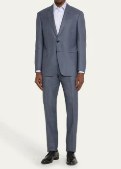 Giorgio ArmaniMen's Micro-Squares Wool Classic Fit Suit