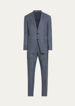 Giorgio ArmaniMen's Micro-Squares Wool Classic Fit Suit