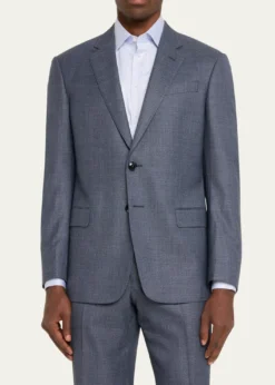 Giorgio ArmaniMen's Micro-Squares Wool Classic Fit Suit