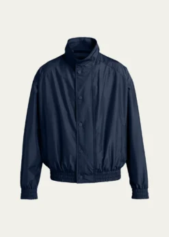 Giorgio ArmaniMen's Oversized Snap-Front Bomber Jacket