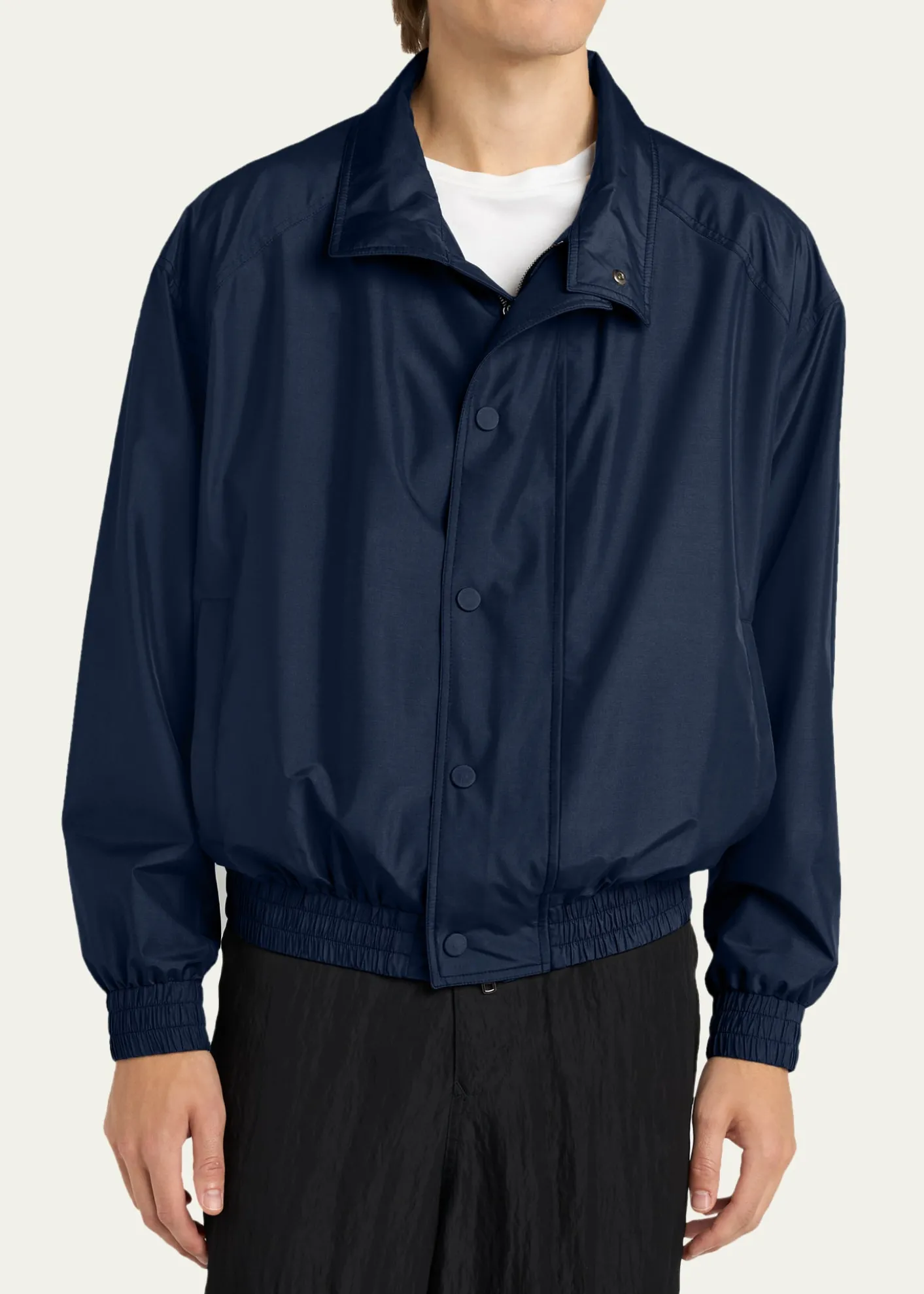 Giorgio ArmaniMen's Oversized Snap-Front Bomber Jacket