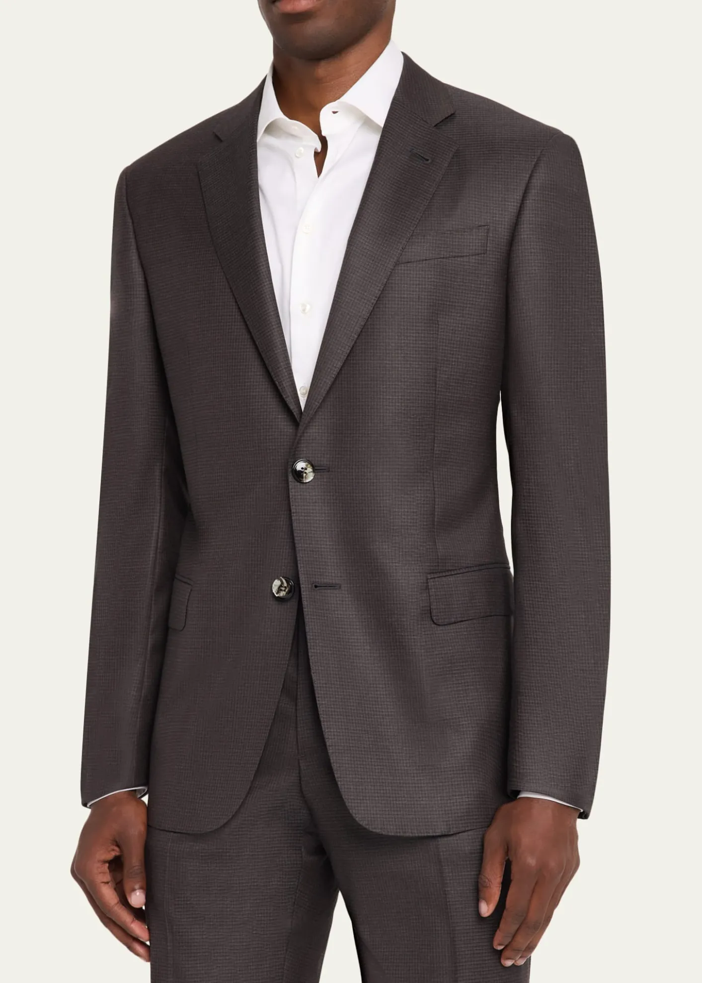Giorgio ArmaniMen's Soft Line Micro-Check Two-Piece Suit
