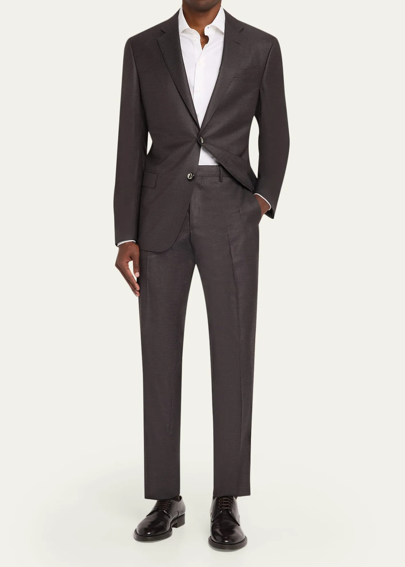 Giorgio ArmaniMen's Soft Line Micro-Check Two-Piece Suit