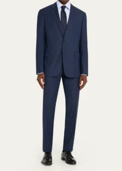 Giorgio ArmaniMen's Soft Line Chevron Single-Breasted Suit