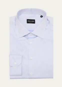 Giorgio ArmaniMen's Solid Cotton Dress Shirt