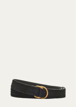 Giorgio ArmaniMen's Split Leather D-Ring Belt