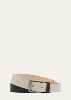 Giorgio ArmaniMen's Suede and Leather Reversible Belt