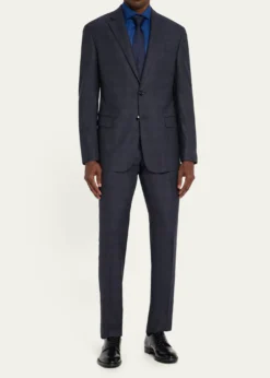 Giorgio ArmaniMen's Tonal Check Single-Breasted Suit