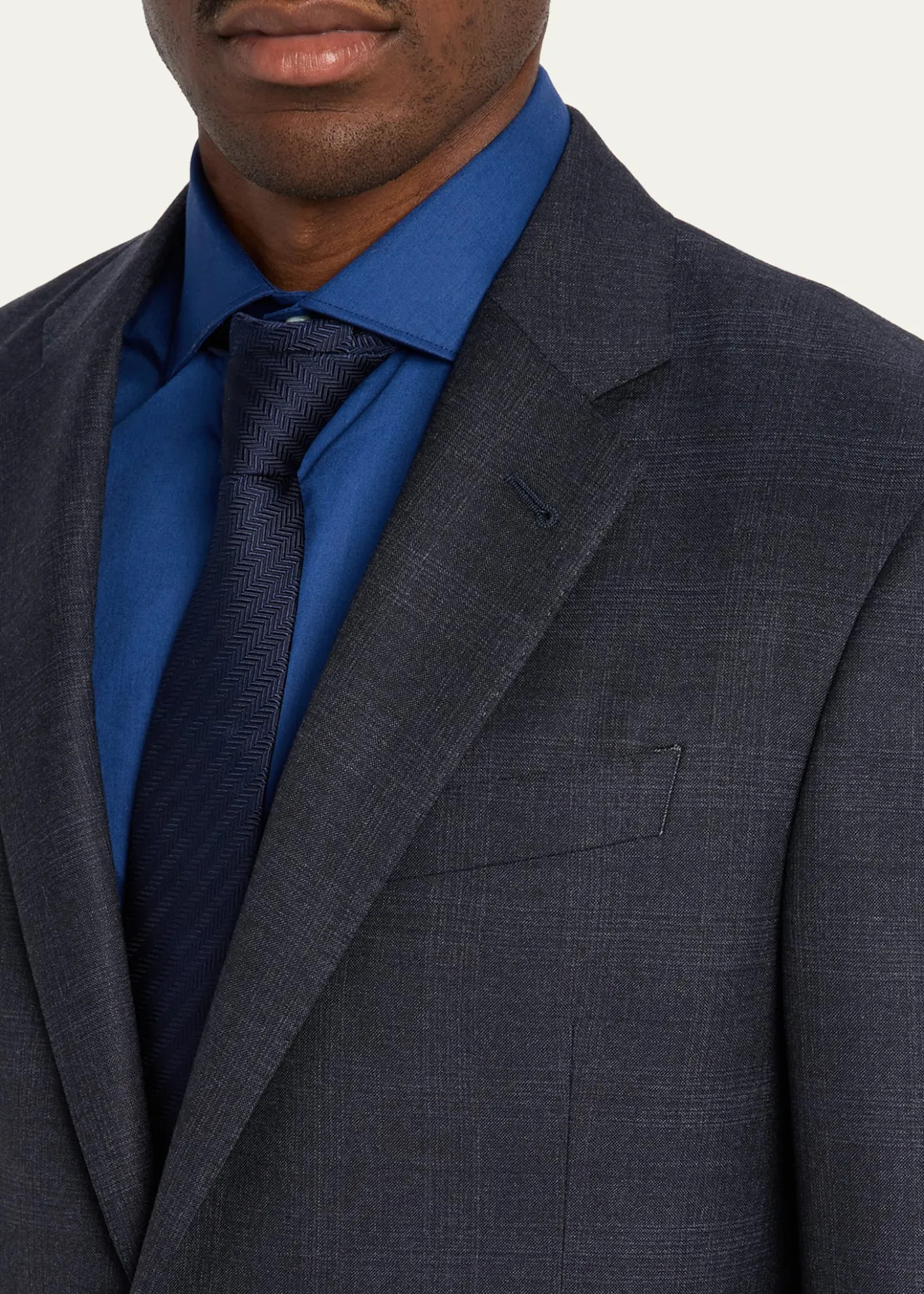 Giorgio ArmaniMen's Tonal Check Single-Breasted Suit