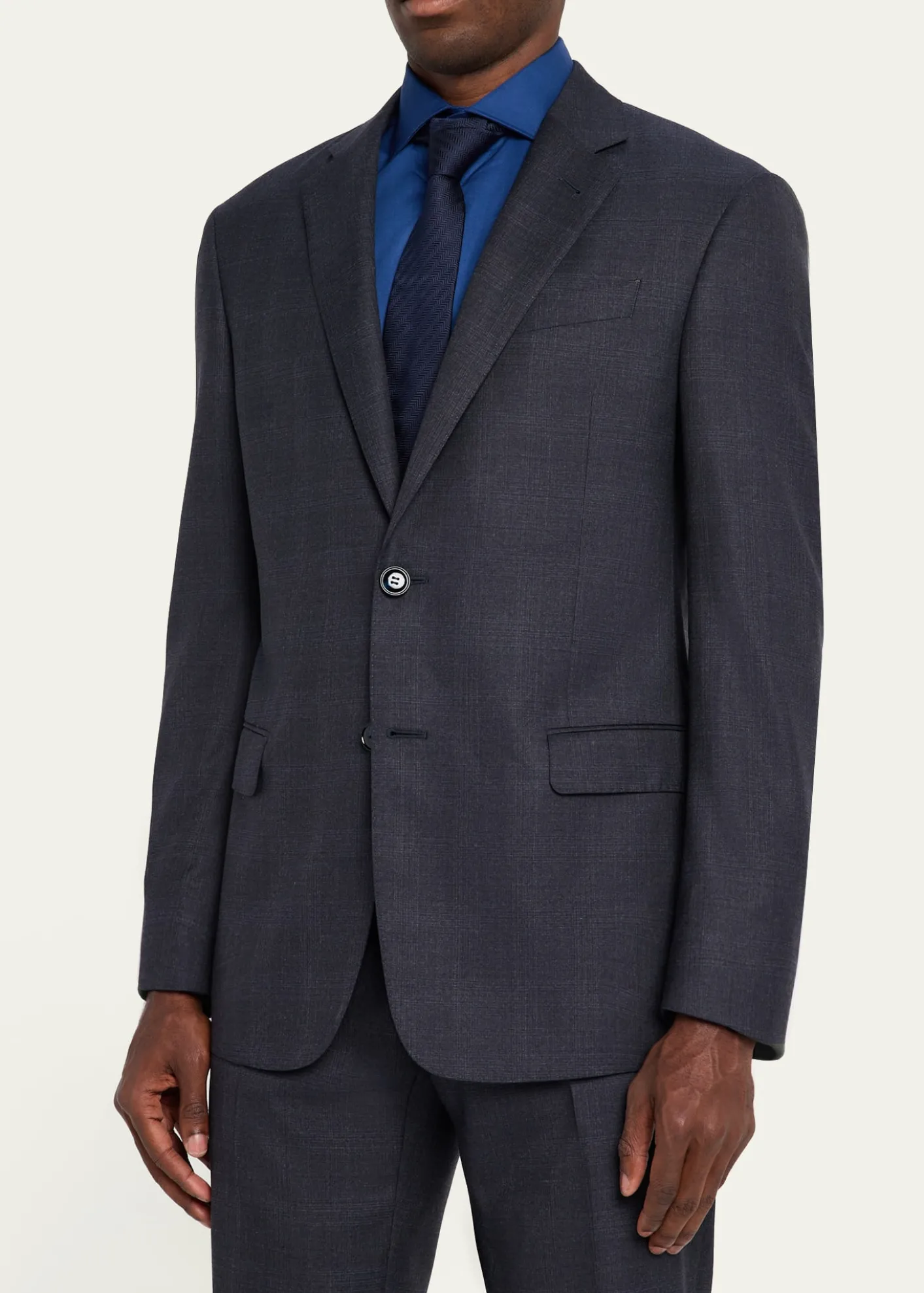 Giorgio ArmaniMen's Tonal Check Single-Breasted Suit