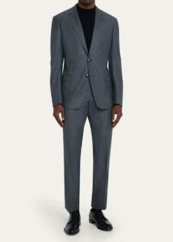 Giorgio ArmaniMen's Wool Micro-Houndstooth Two-Piece Suit
