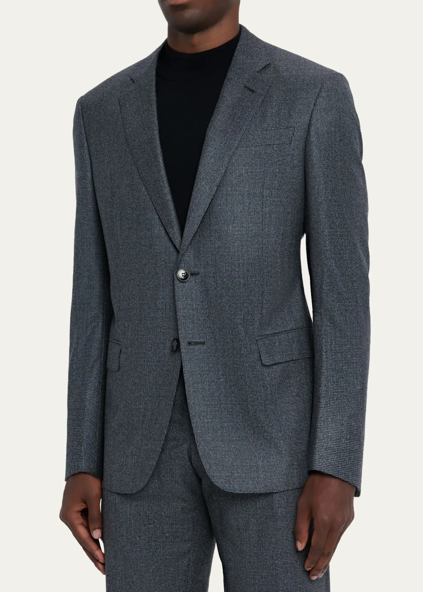 Giorgio ArmaniMen's Wool Micro-Houndstooth Two-Piece Suit