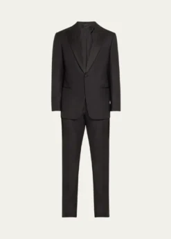 Giorgio ArmaniMen's Wool Satin-Lapel Two-Piece Tuxedo Set
