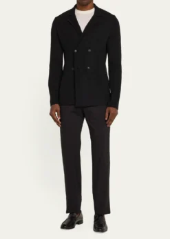 Giorgio ArmaniMen's Wool-Cashmere Rib Stitch Blazer