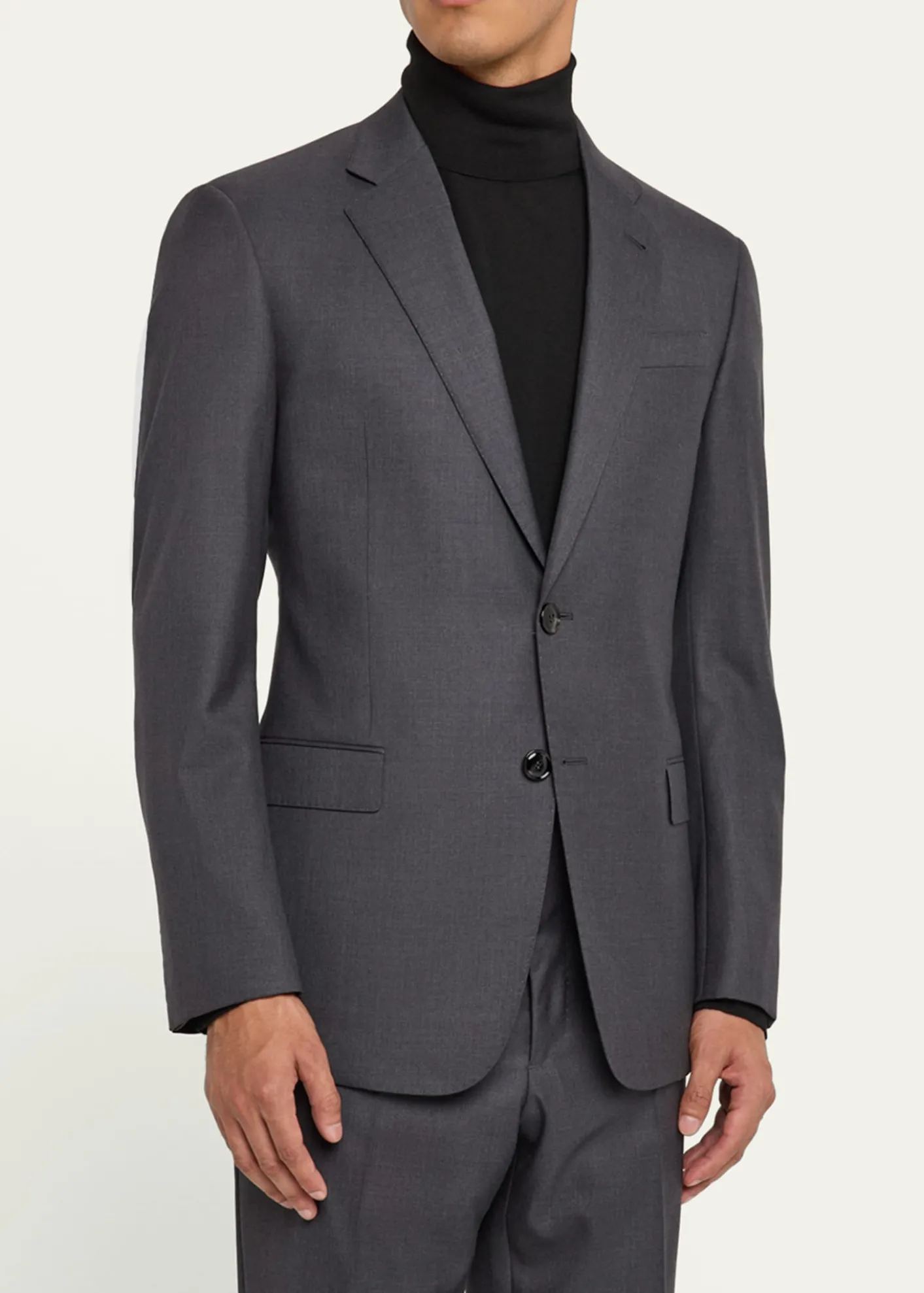 Giorgio ArmaniMne's Basic Wool Two-Piece Suit
